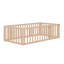 Structure de lit en bois avec clôture et porte-2082612113