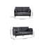 Fauteuil 2 places gris avec dossier souple - Mousse haute densité, housse 2, profondeur 54,45 po, capacité de poids de 500 lb