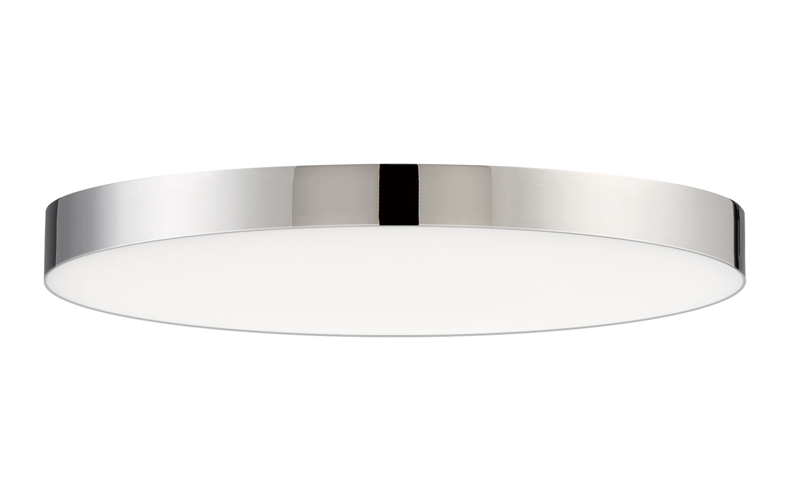 Warrenton Single Light Acrylic LED Flush Mount, 0.75" H 9" W x 9"D, Polished Chrome