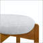 Tabouret de bar rembourré en bois - Finition noyer avec coussin ivoire (ensemble de 4)