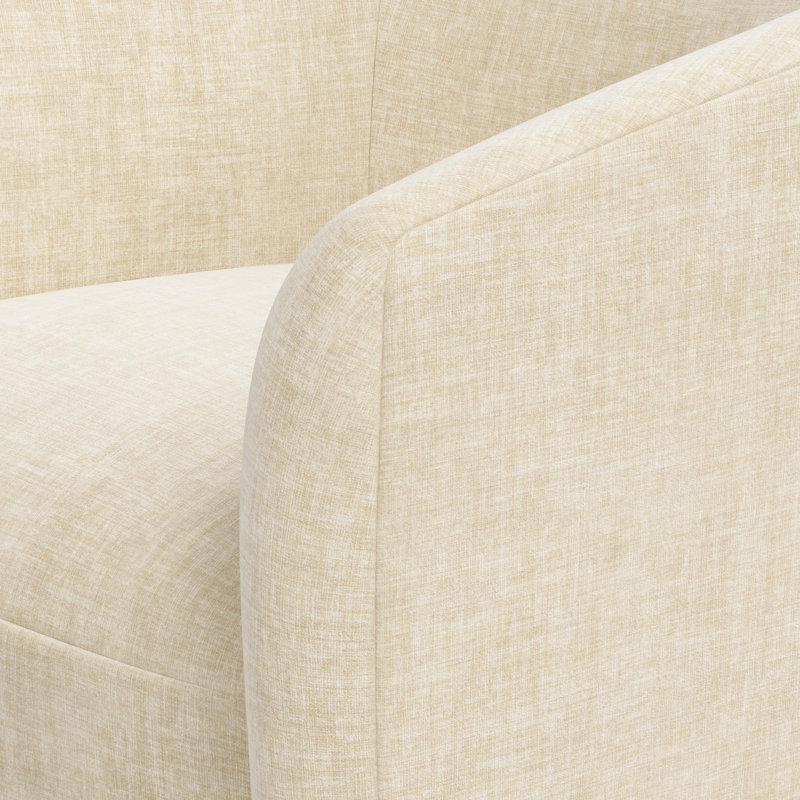 Chaise pivotante Lana en sable Pitt, Polyester crème