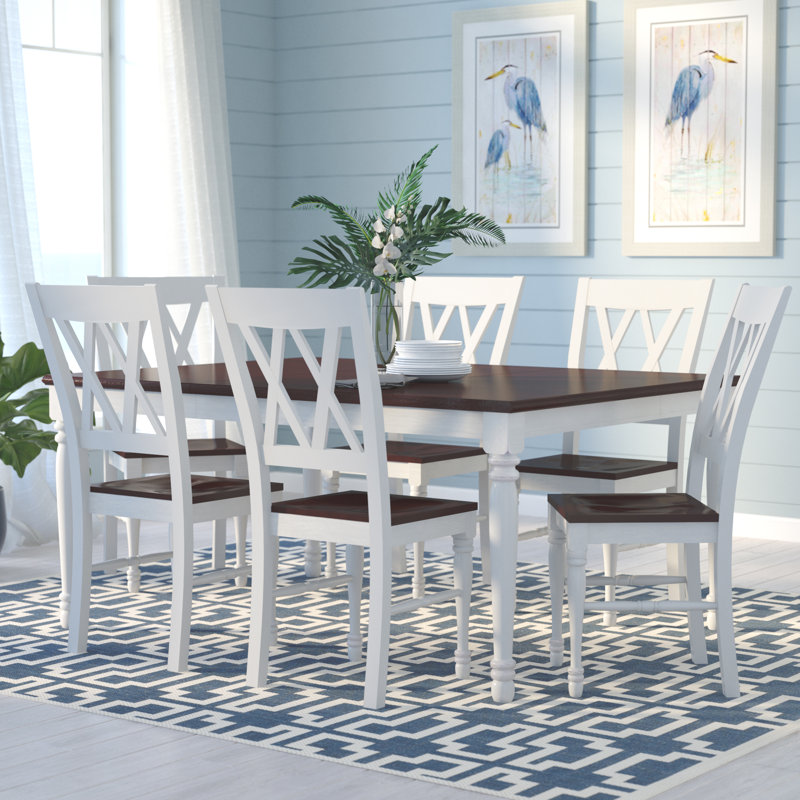 Dunblane Extendable Dining Set, 7 Pieces: Table, 6 Chairs