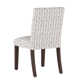 Clary Cotton Upholstered Parsons Chair in Beige/Brown