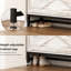 Armoire à chaussures blanche pour les entrées, 2 tiroirs rabattables avec fentes réglables, rétro rustique, basculante, option polyvalente Support à la maison: blanc, fentes et tablette design