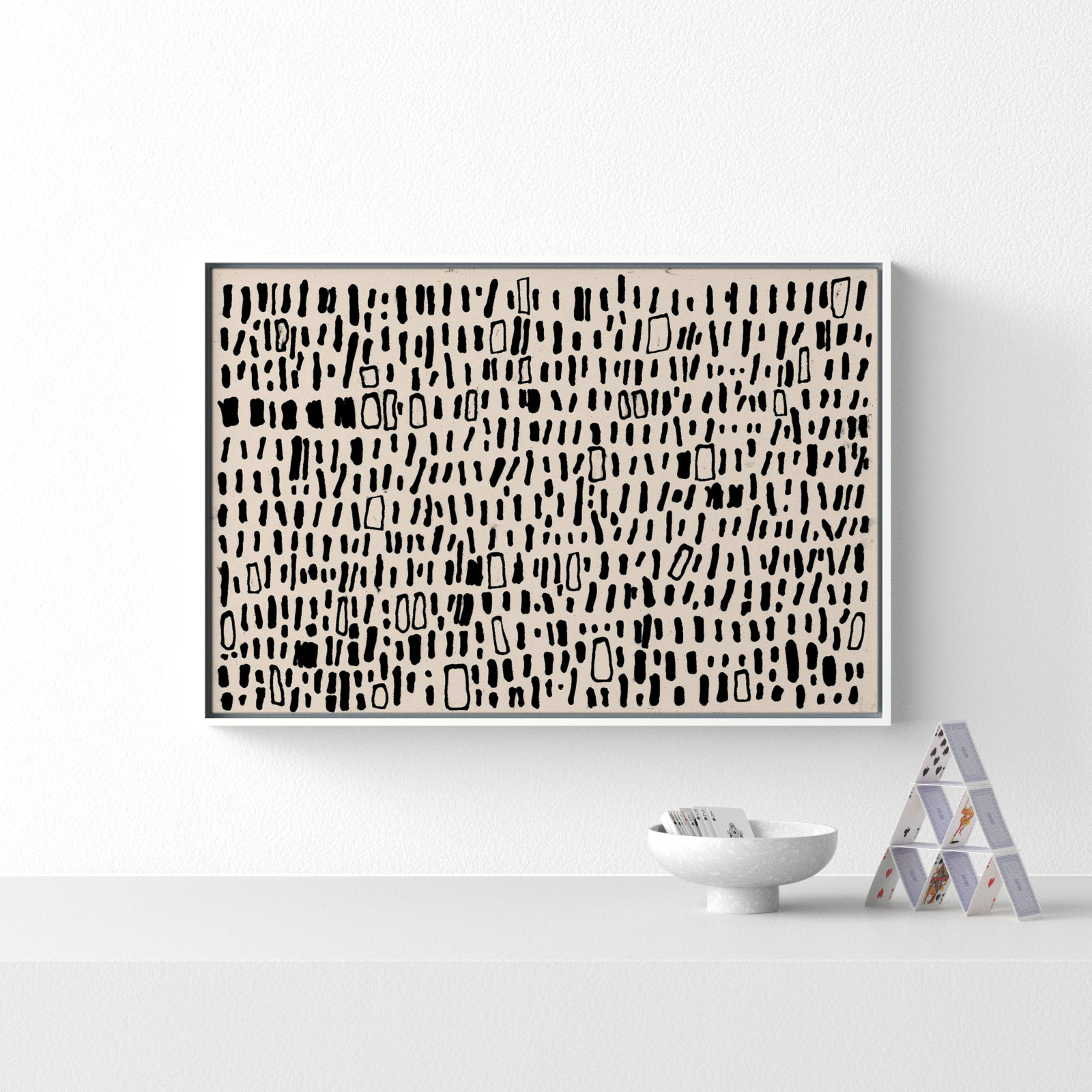 Timber Solid Wood Rectangle Acrylic Painting Print, 25.5" H x 37.5" W, White