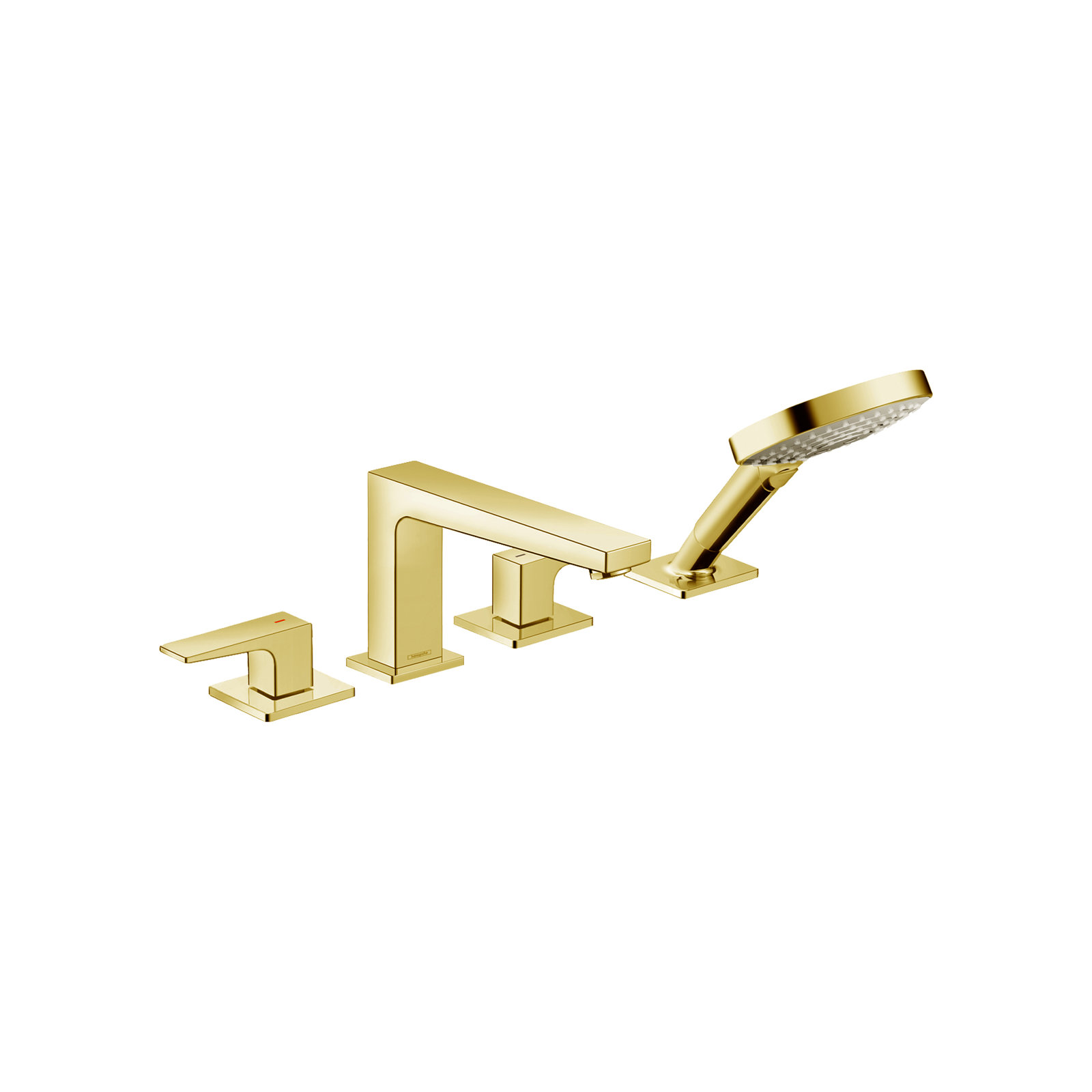 Metropol 4-Hole Roman Tub Faucet Set, Brushed Gold