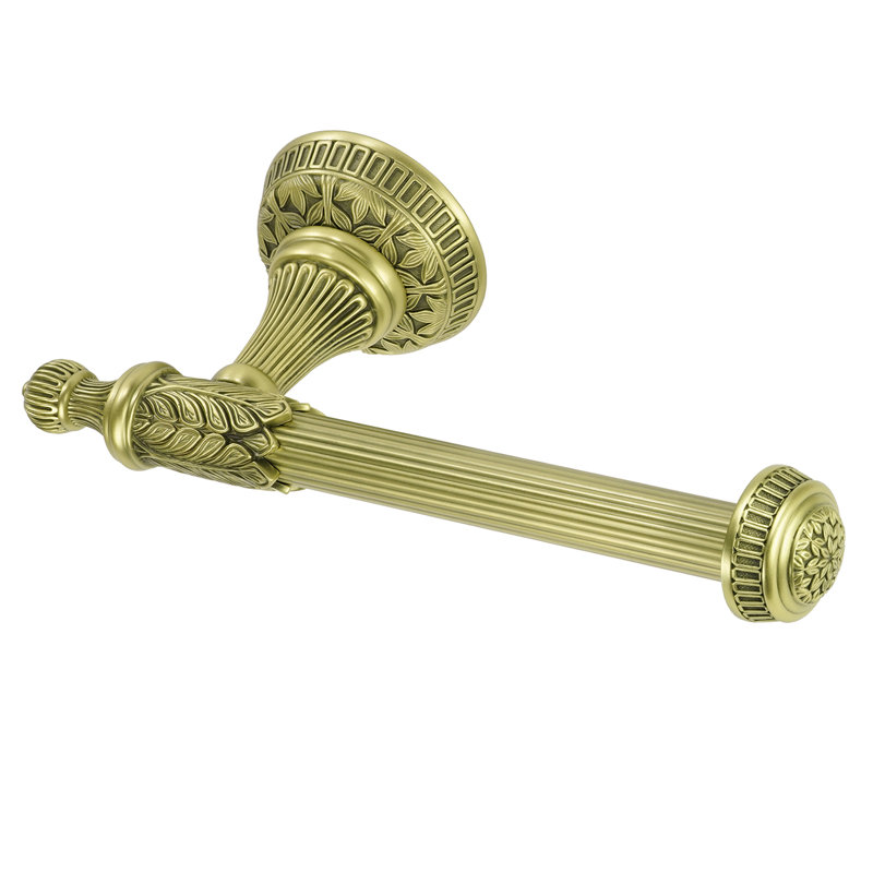 HAMPTON TISSUE BAR RIGHT; SATIN GOLD FINISH, Antique Brass