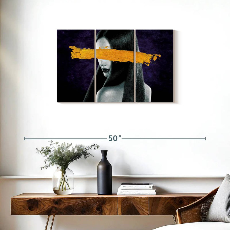 Coup de pinceau jaune Leisha, H 20 po x l 33 po