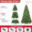 Arbre de Noël artificiel 9 pi, 650 lumières UL, extrémités pleines de 1930, fonction de dépliage automatique, fonction de support en métal blanc chaud des Fêtes,-1693804383