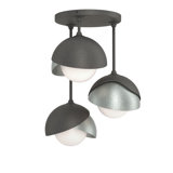 Brooklyn 3 - Light Double Shade Semi Flush Mount