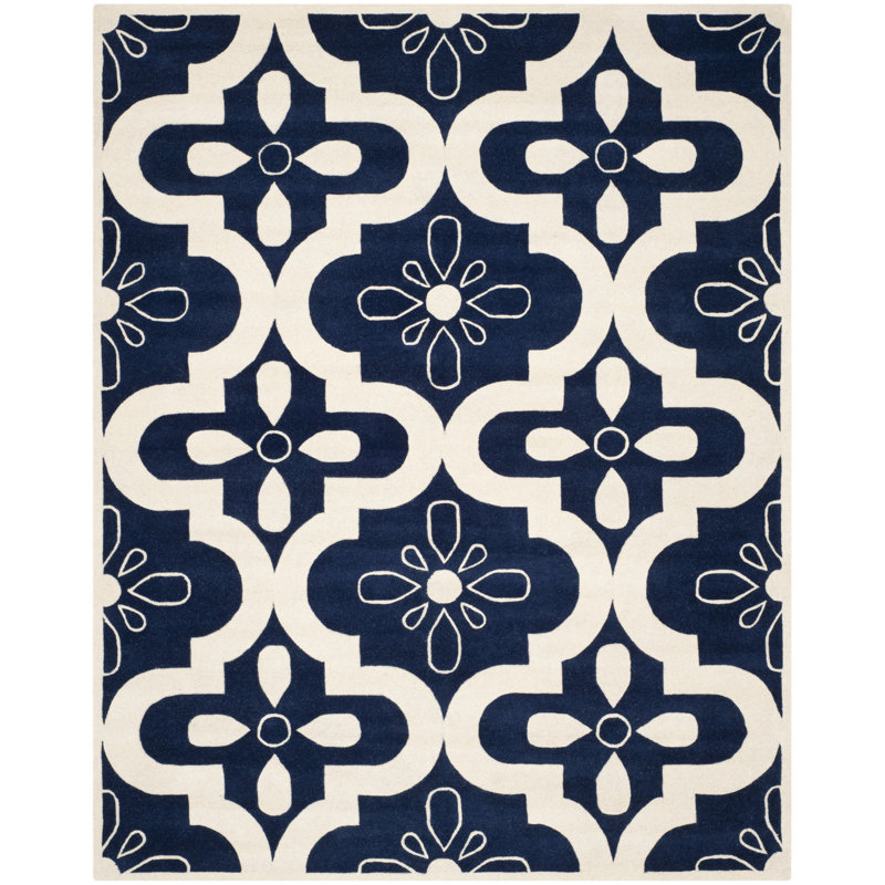 Carolene Hand Tufted Wool Ikat Rug, Rectangle 6' x 9'