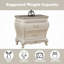 Ensemble de chambre à coucher de luxe 6 pièces Chantelle, blanc perle, sommier requis-517113254