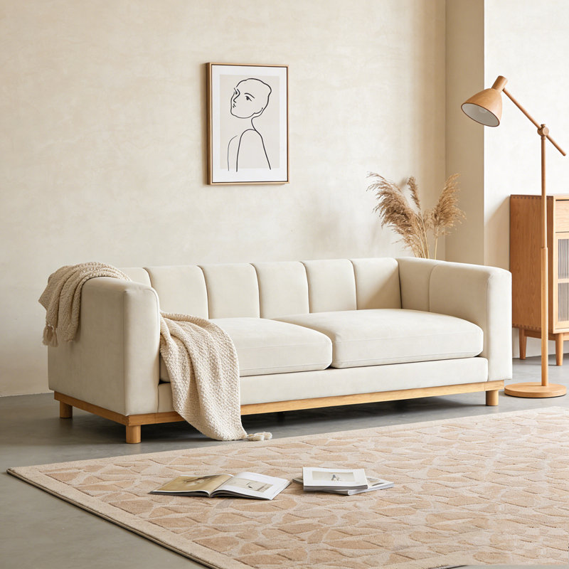 Modern Sofa Couch 78.7" Loveseat Sofa for Living Room, Beige