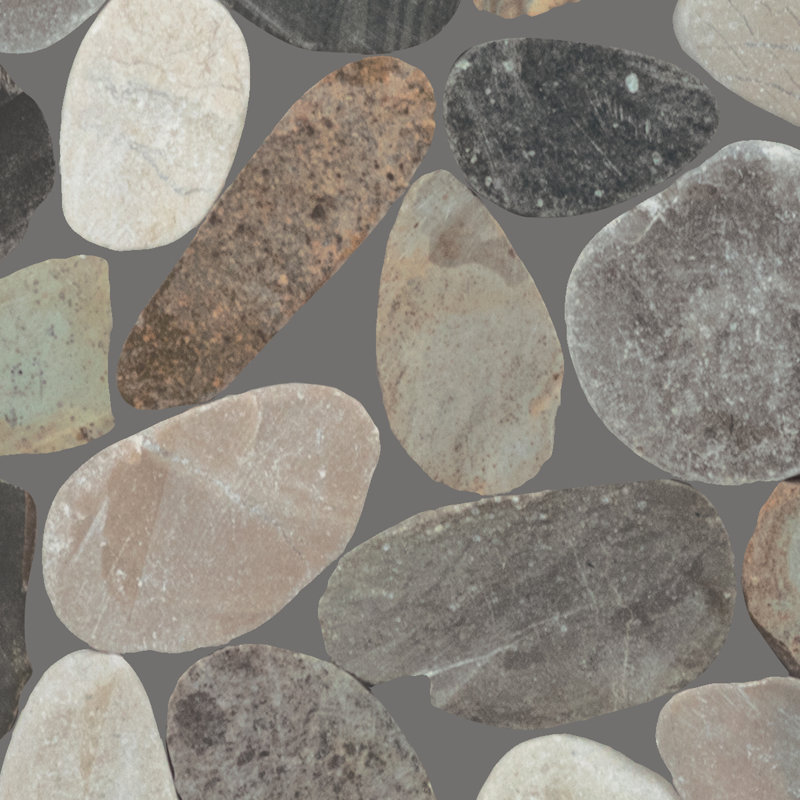 Mosaïque de galets en pierre naturelle Daltile Pebble Oasis 11 po x 10 po (17 pièces par carton), Côtières