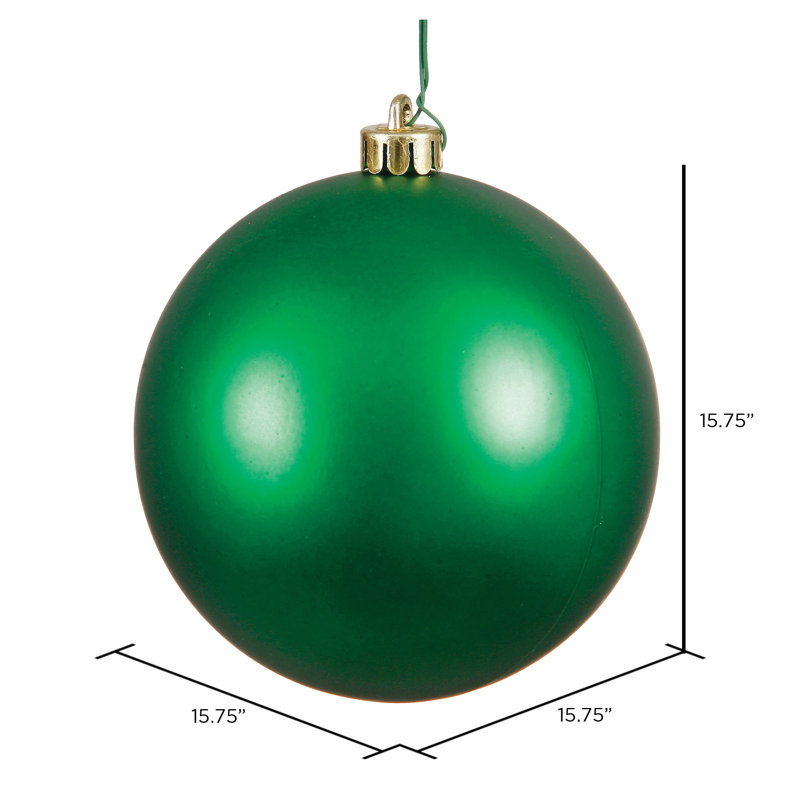 Décoration de boule décorative des Fêtes, Vert, H 15,75 po x l 15,75 po x P 15,75 po