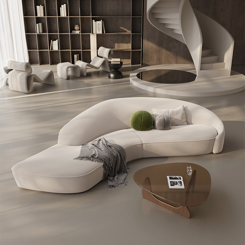 Modern Simple and Light Luxury Sofa, Off-White