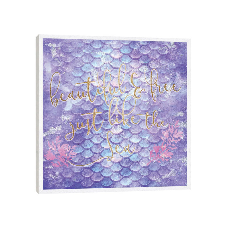 Like The Sea by Kimberly Allen - Print on Canvas, White Framed, 66.04cm H x 66.04cm W x 3.81cm D