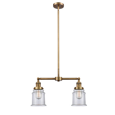 Luminaire suspendu linéaire à 2 lumières pour îlot de cuisine Galaviz