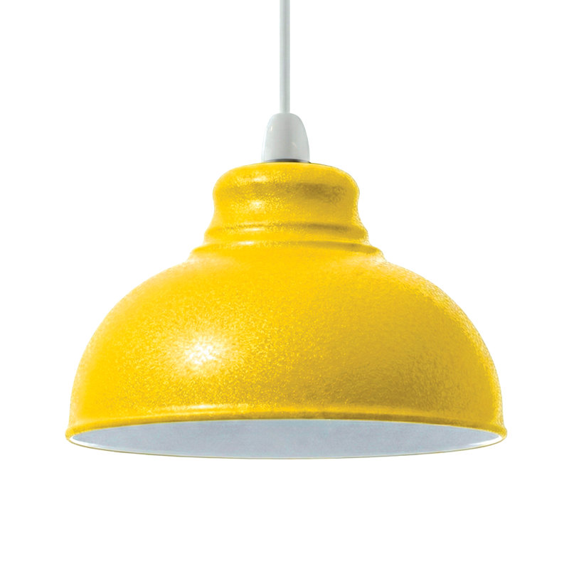 17cm H Metal Dome Lamp Shade ( Screw On ), Yellow