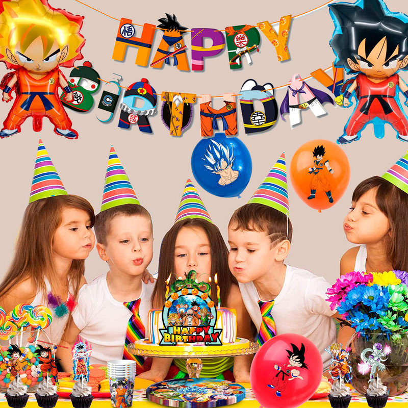 Cartoon Birthday Decoration, 81pcs Cartoon Party Decoration&Tableware Set