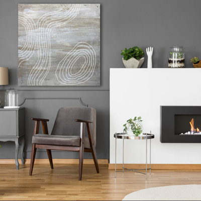 «Beige Abstract 2» par Danhui Nai, art mural en verre acrylique
