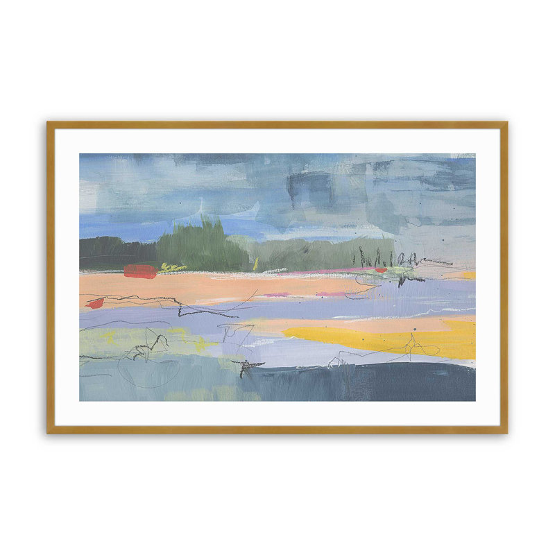 " Evening Radiance " by Jan Weiss, Polished Gold, 25.25" H x 37.25" W x 1.25" D
