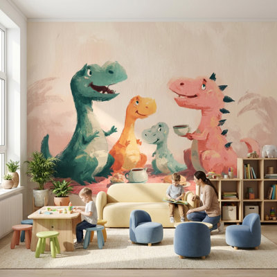 Papier peint dinosaures pique-nique