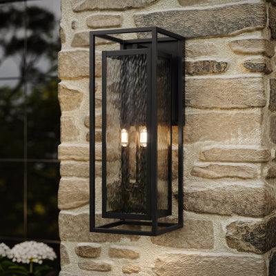 Applique murale d'extérieur 25 po avec verre d'eau transparent 25 po Shaw
