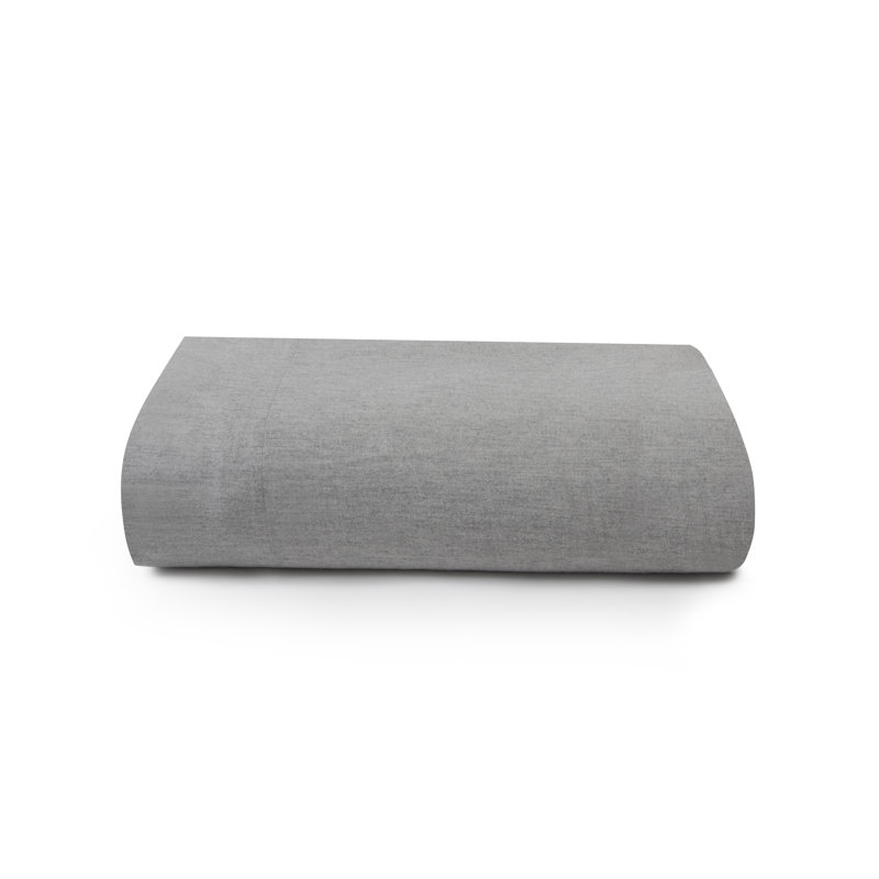 Rayon From Bamboo-Cotton Bedding Modern & Contemporary Sateen Flat Sheet, King Flat Sheet, Off White