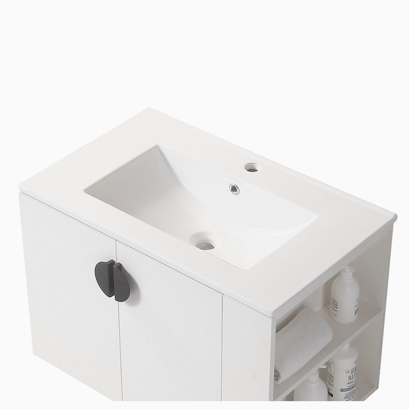 Meuble-lavabo simple avec plateau Anadia 29,90, Blanc