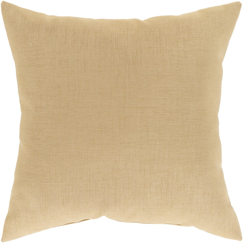  Indoor/Outdoor Throw Pillow Cover, 18" H x 18" W, Wheat