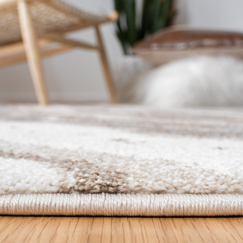 Jonty Shag Performance Abstract Rug, Round 6'7"