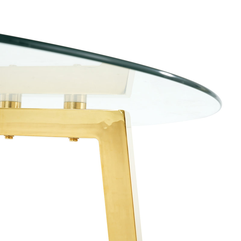Table ronde en verre de style moderne