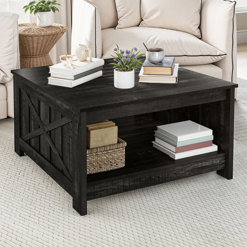  Table basse Farmhouse, Noir, noir, noir, noir, Noir, noir, noir, noir