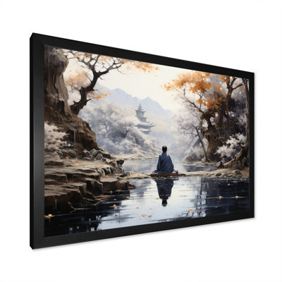 «Gray Buddhism Enlightened Path II», reproduction d'art sur toile