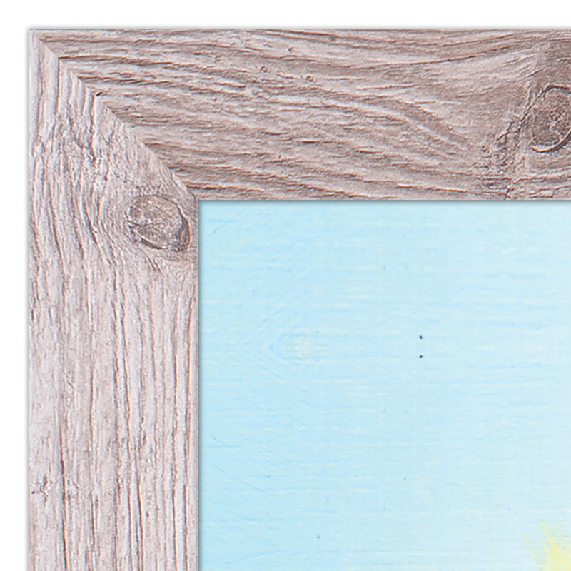 Méditerranée - peinture sur toile, H 24 po x l 36 po x P 0,75 po, Cadre photo blanc en acrylique