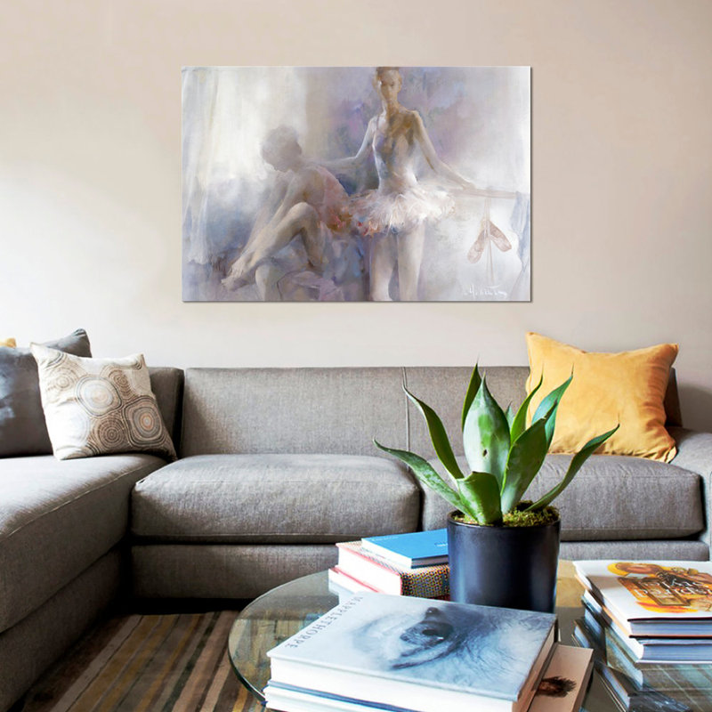 «Ballerinas», reproduction sur toile, H 12 po x l 18 po x P 1,5 po, Toile tendue, Pas de tapis