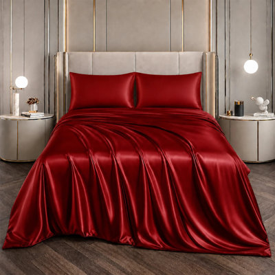 Premium Satin Bedroom Sheet Set (4-Piece)