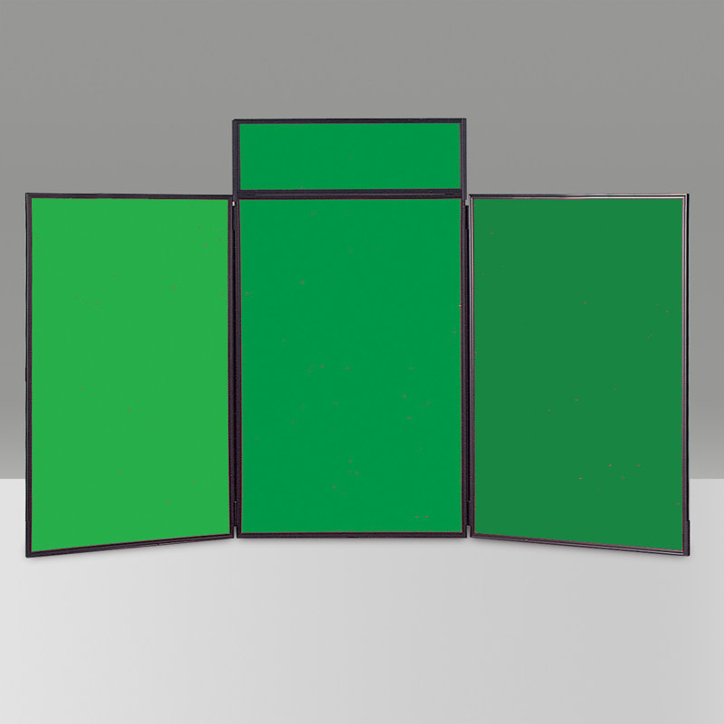 Free-Standing Bulletin Board, 80 cm H x 180 cm W, Emerald Green