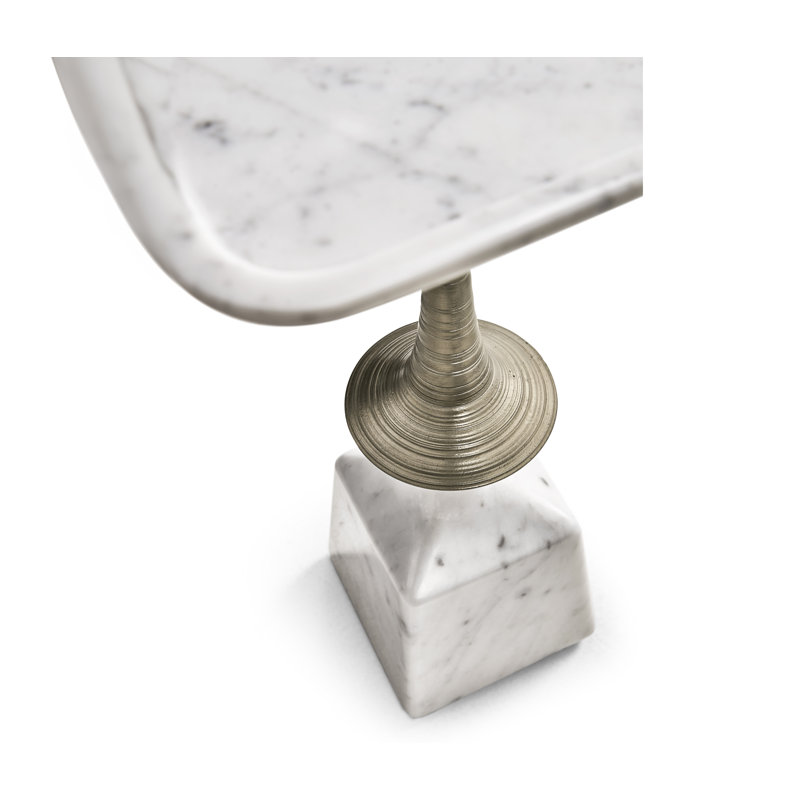 JC Modern Stone Harbor Martini Table, White, White