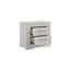 Table de chevet 2 tiroirs en bois blanc Blanca