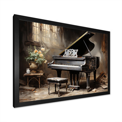 Minimalisme, piano à queue, mélodie I - art mural piano