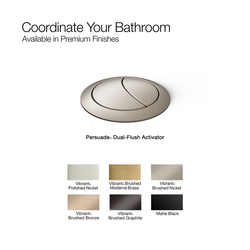 Kohler Persuade Dual-Flush Actuator, Vibrant Brushed Moderne Brass