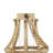 16" H Reclaimed Wood Beaded Candle Lantern