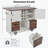 54" Farmhouse Kitchen Island With Drop Leaf, Power Outlet, Kitchen Storage Cart With 2 Doors, 2 Drawers, Rolling Kitchen Island On 4 Large Wheels With Spice Rack-654741303
