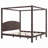 Wooden Canopy Platform Bed with Headboard and Support Legs-809710687