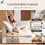 Canapé modulaire rembourré en U Hambourg beige -1661175106