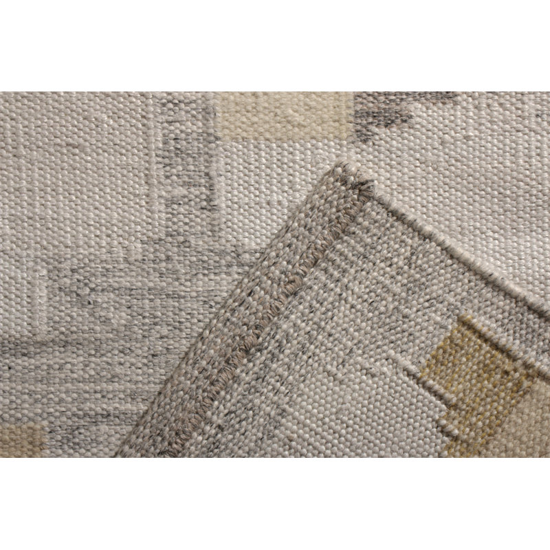 Scandinavian Wool Geometric Area Rug, Rectangle 8' x 10'