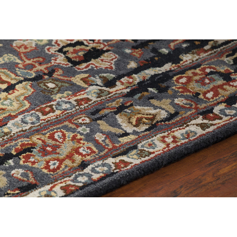 Spring Black Area Rug, 9' x 13'