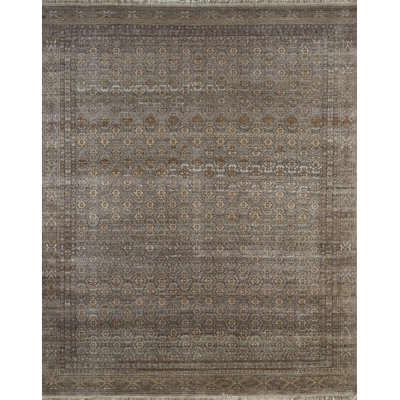 Transitional, Vintage One-of-a-Kind Rectangle 8'1" X 9'11" Hand Knotted Area Rug